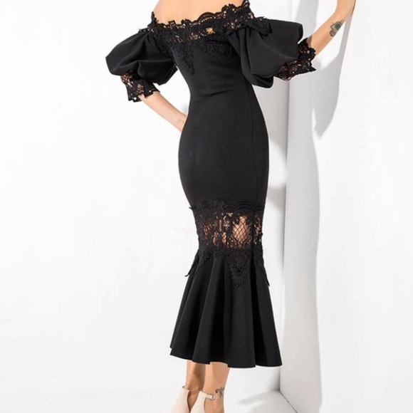 bardot mermaid dress